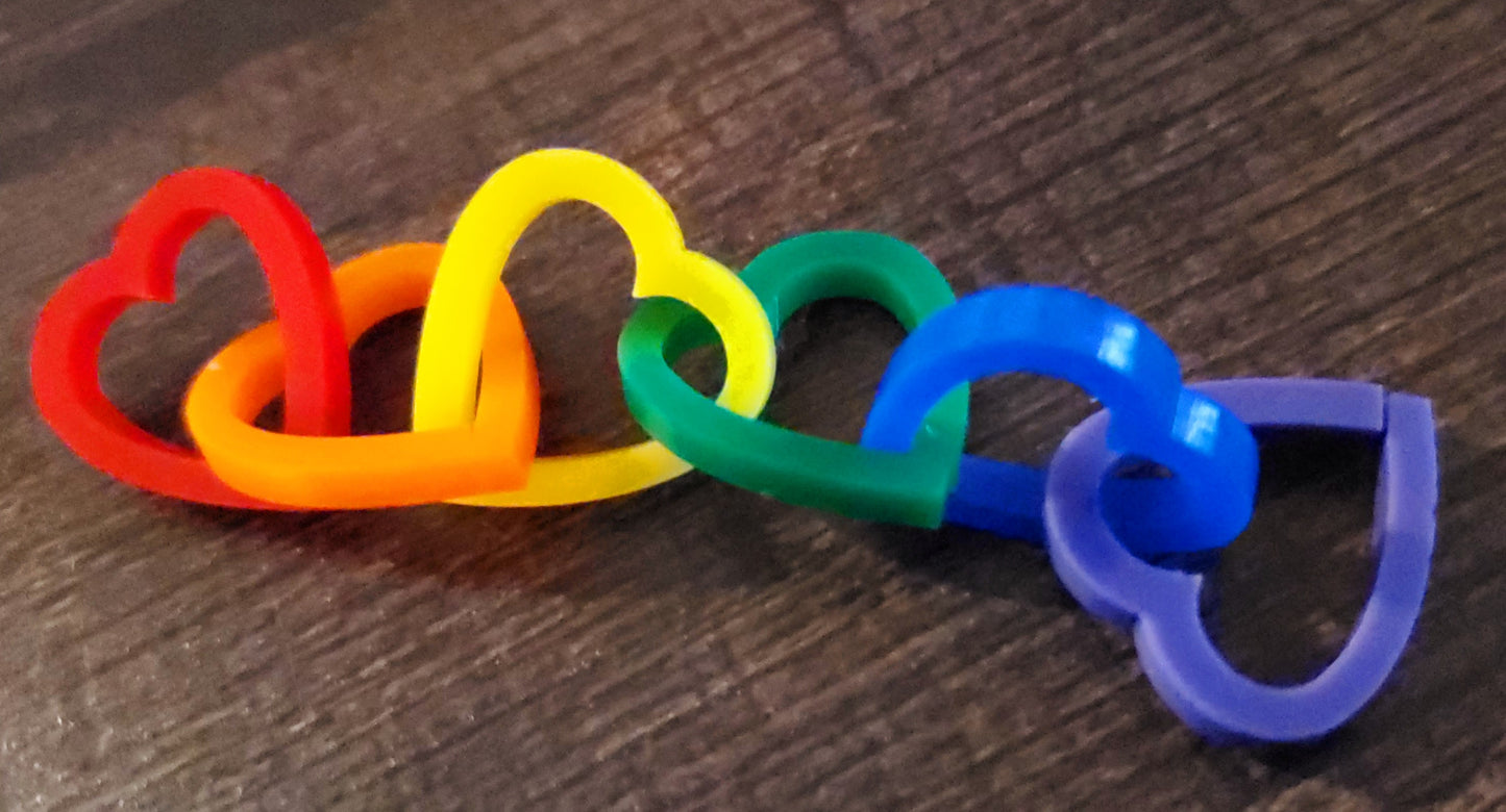 Heart Link Chain Earrings