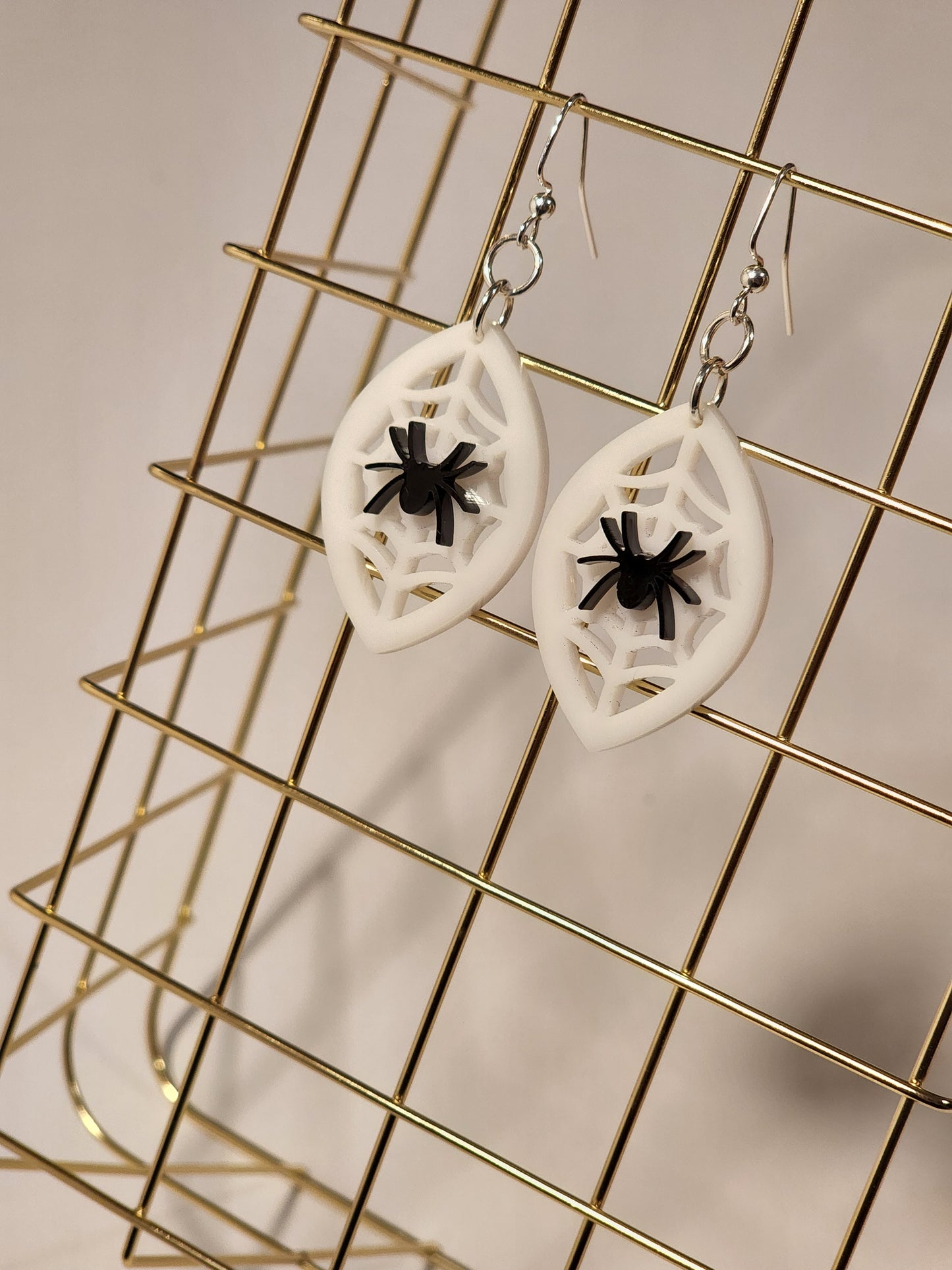 Spider in Web Earrings