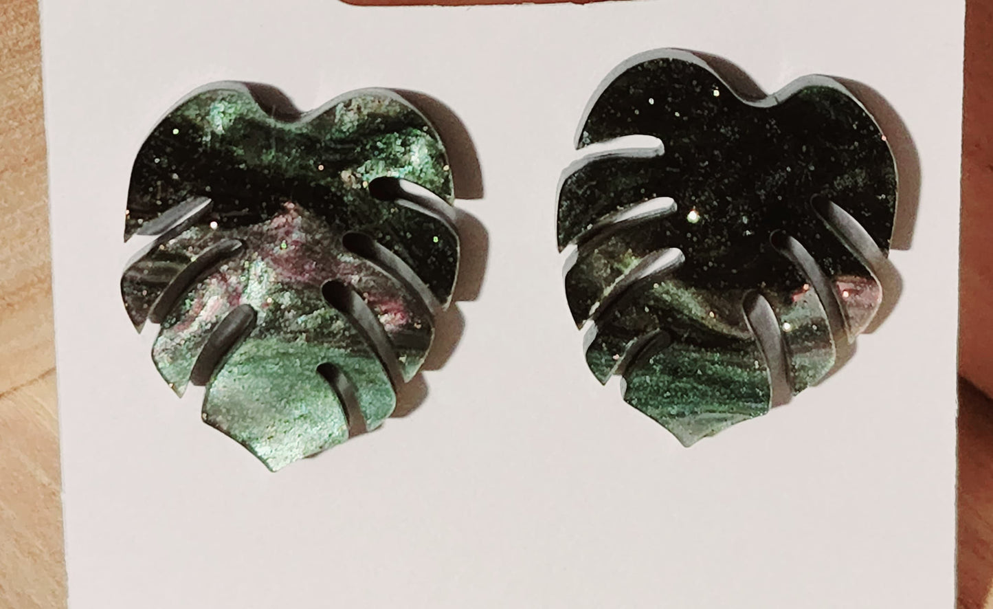 Monstera Leaf Studs