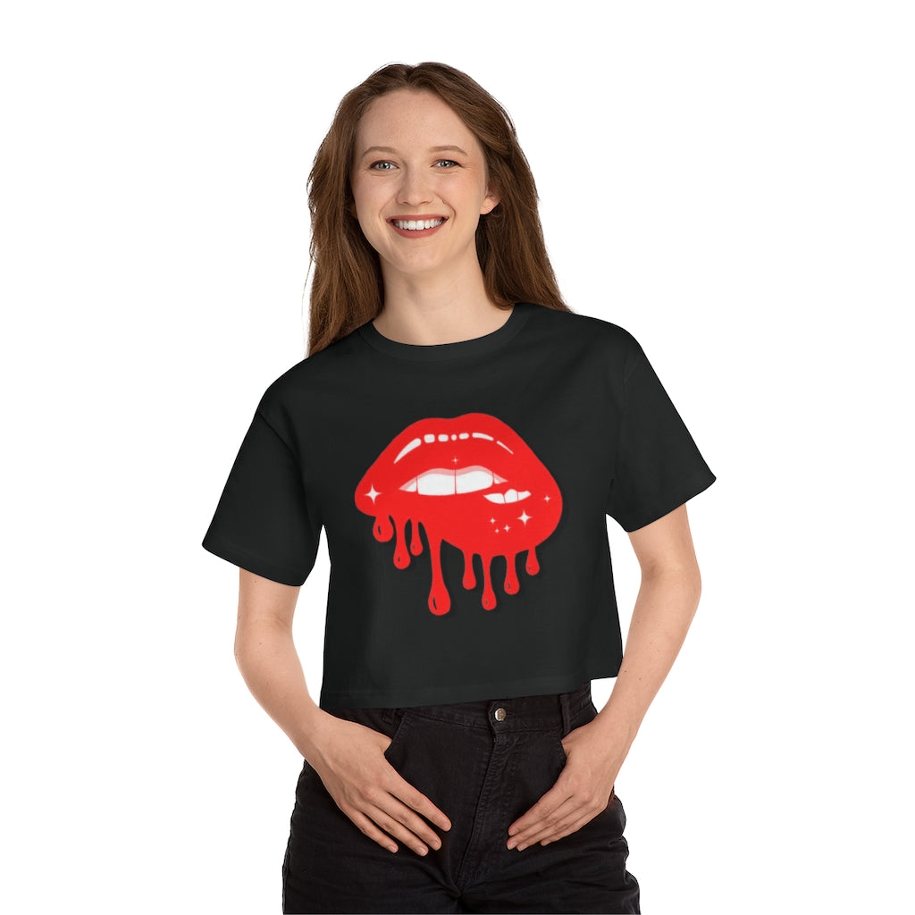 Champion Heritage Cropped T-Shirt - Dripping Lips