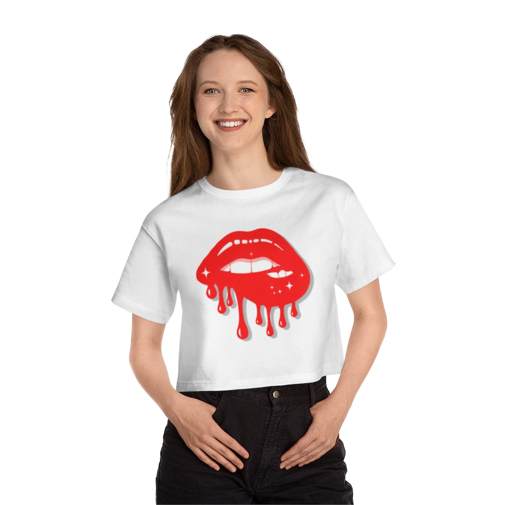 Champion Heritage Cropped T-Shirt - Dripping Lips