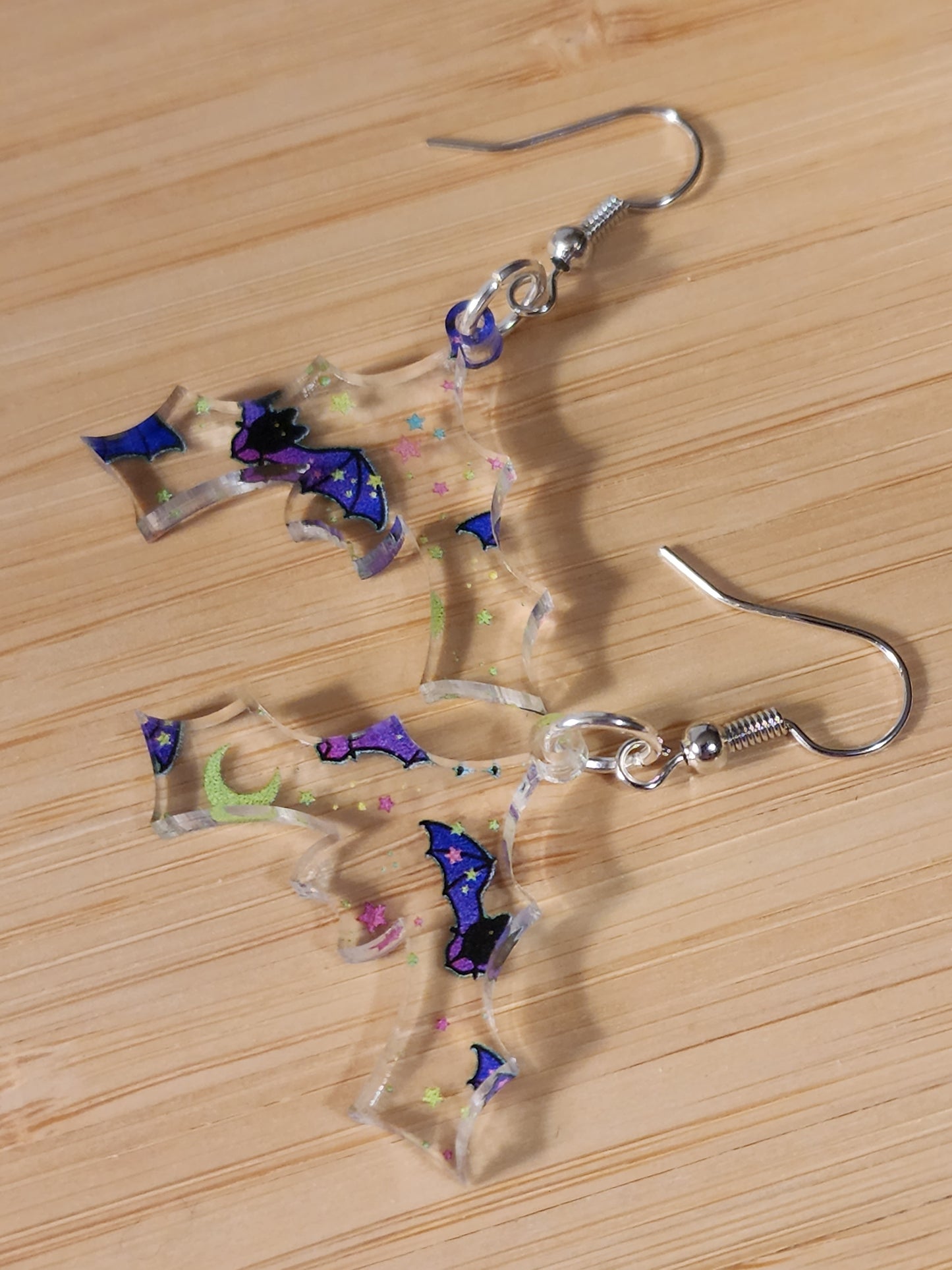 Neon Bats Earrings