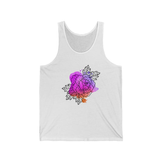 Watercolor Flower Tank