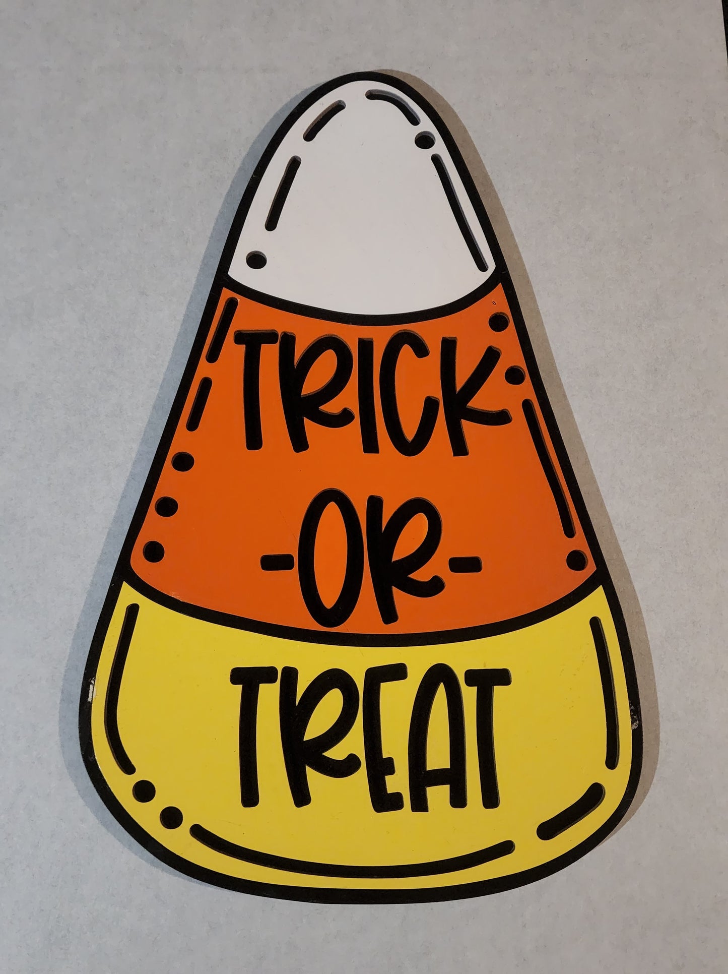 Trick or Treat Candy Corn Door Hanger
