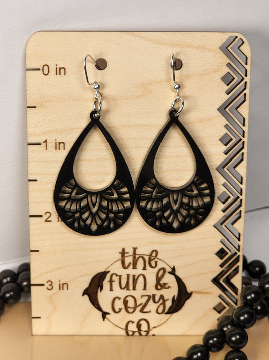 Mandala Teardrop Earrings